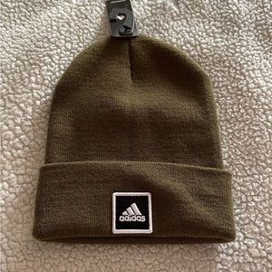 Adidas green beanie hat